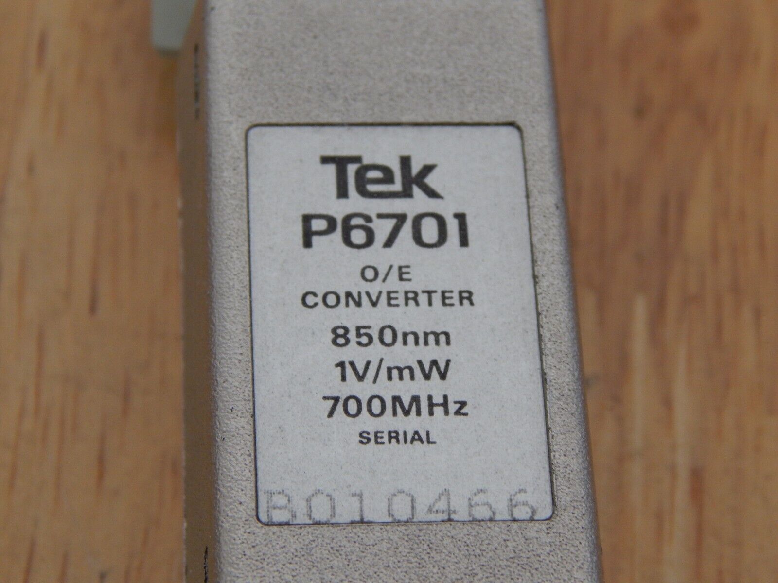 Tektronix P6701 Probe O/E Converter 850nM 1V/mW 700hz Tektronix P6701 Probe O/E Converter 850nM 1V/mW 700hz